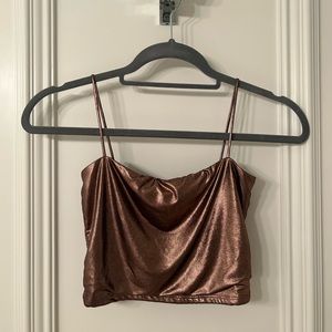 Windsor - Gold/Champagne Going Out Cropped Top